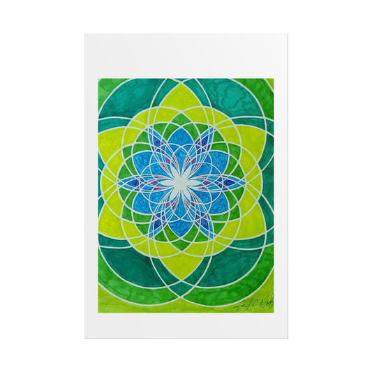 "Seed of Life" Poster print of artwork by Mississippi artist Frank Noto aka "Noto the Artist"