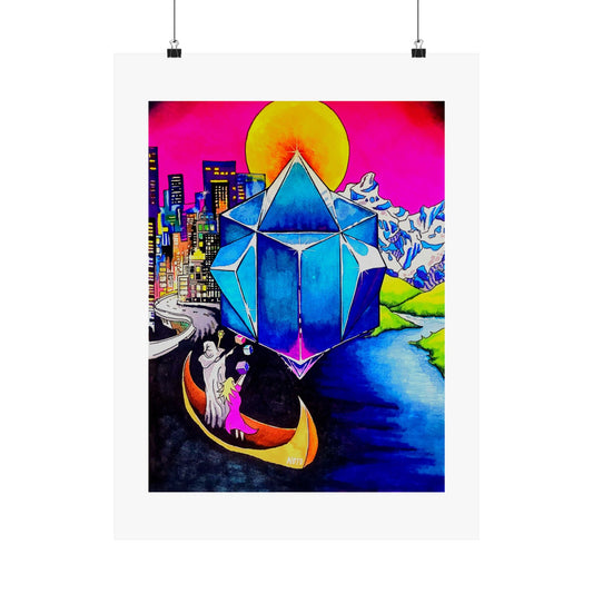 "Create your World" print by Noto the Artist. Vibrant Matte Vertical Posters, Colorful Wall Art Décor for Home, Unique Gift for Art Lovers, Bright and Whimsical Decoration