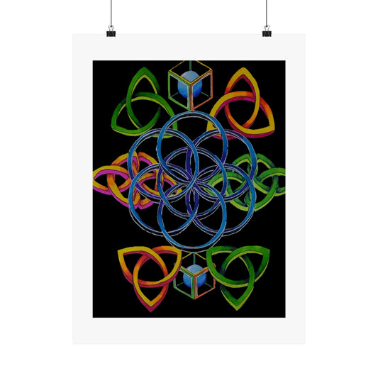 Artwork by Noto the Artist .Vibrant Geometric Wall Art Poster, Colorful Home Decor, Modern Art Print, Bohemian Wall Hanging, Unique Gift Idea