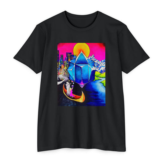 "create your world" Tshirt with artwork by Noto the artistVibrant Graphic T-Shirt with Dreamy Landscape Design, Unisex Tee for Everyday Wear, Perfect for Gift Giving, Casual Outfits, Art Enthusiasts
