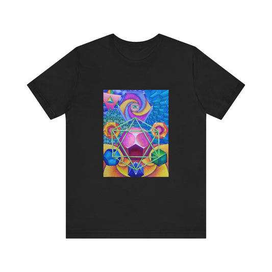 " The Lattice" tshirt. original artwork illustrated by Noto the Artist. Vibrant Graphic Tee, Colorful Art T-Shirt for Creative Souls, Gifts for Artists, Festival Wear, Unique Statement Top