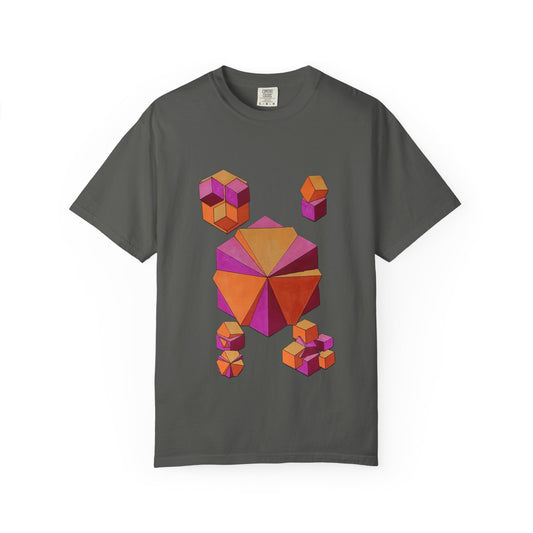 "Merging Cubes" tshirt.  Artwork by Noto the Artist. Colorful Geometric T-Shirt, Unisex Casual Wear, Graphic Tee, Fashion for Art Lovers, Unique Gift for Designers