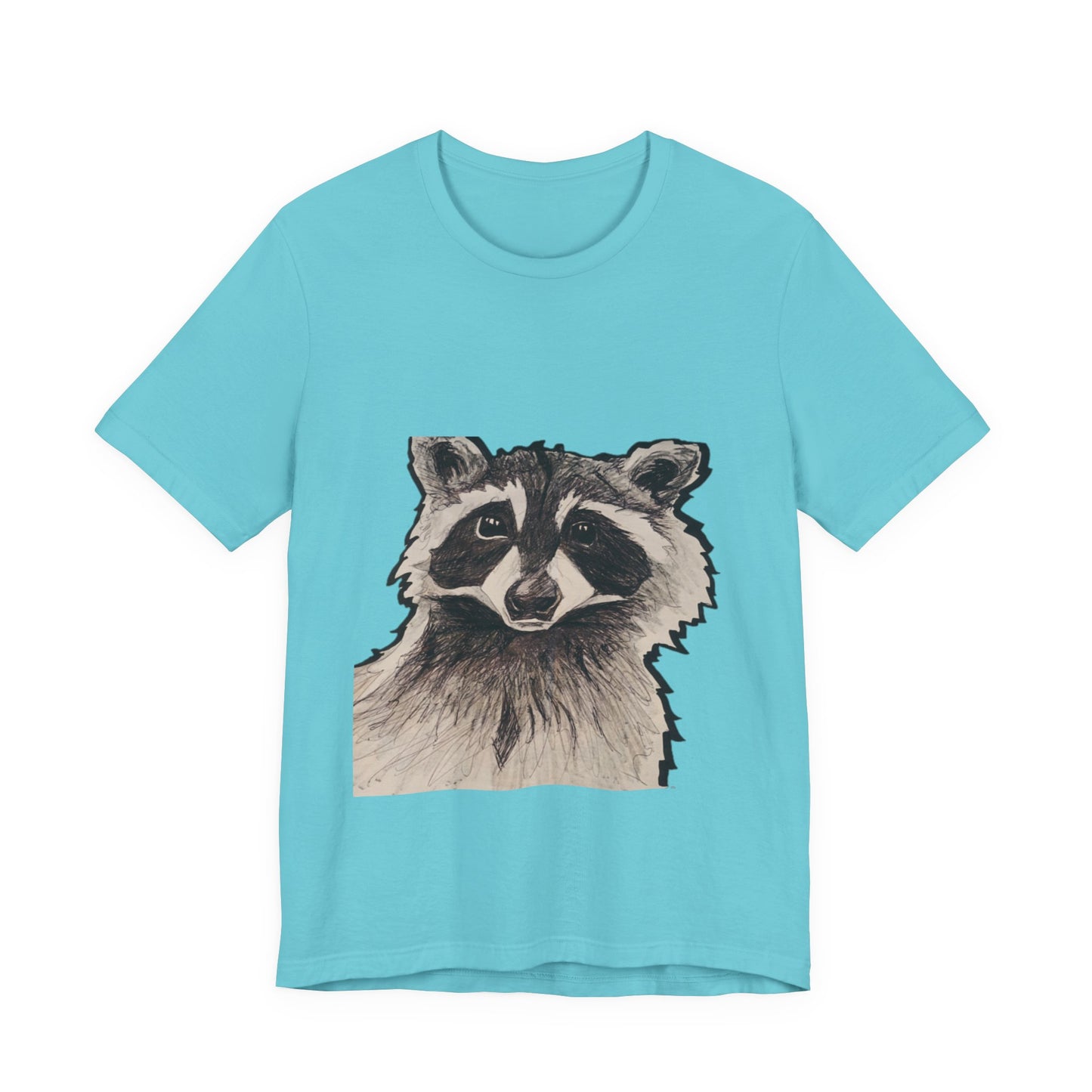 "Nosy Raccoon" illustrated by Noto the Artist. Raccoon Graphic Tee, Unisex Jersey Short Sleeve Shirt, Nature Lover Gift, Casual Wear, Wildlife Appreciation, Eco-Friendly Fashion