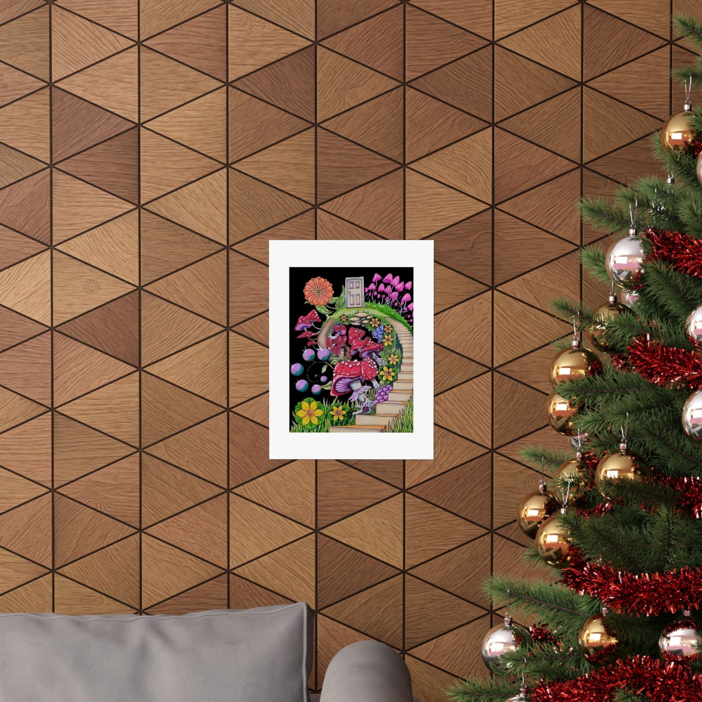 "Paths and Doorways" illustrated by Noto the Artist. Poster print of the original artwork. Whimsical Nature Poster Set - Enchanting Garden Decor, Bohemian Wall Art, Dreamy Home Aesthetic, Gift for Nature Lovers, Colorful Artwork