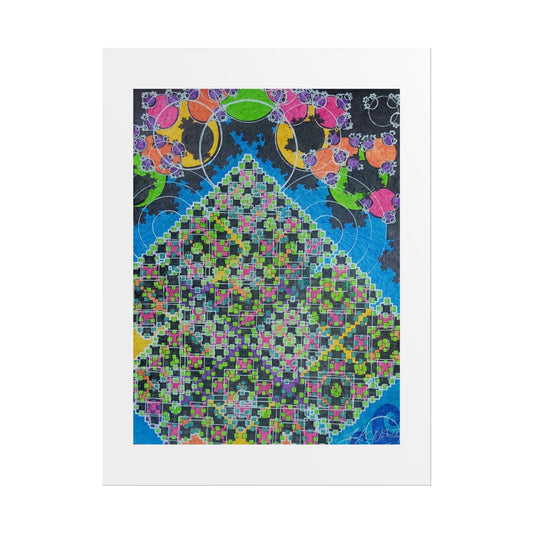 "Fractal Dream" Poster of Artwork by Mississippi artist Frank Noto a.k.a. "Noto the Artist".   This is a print of the original hand drawn artwork.