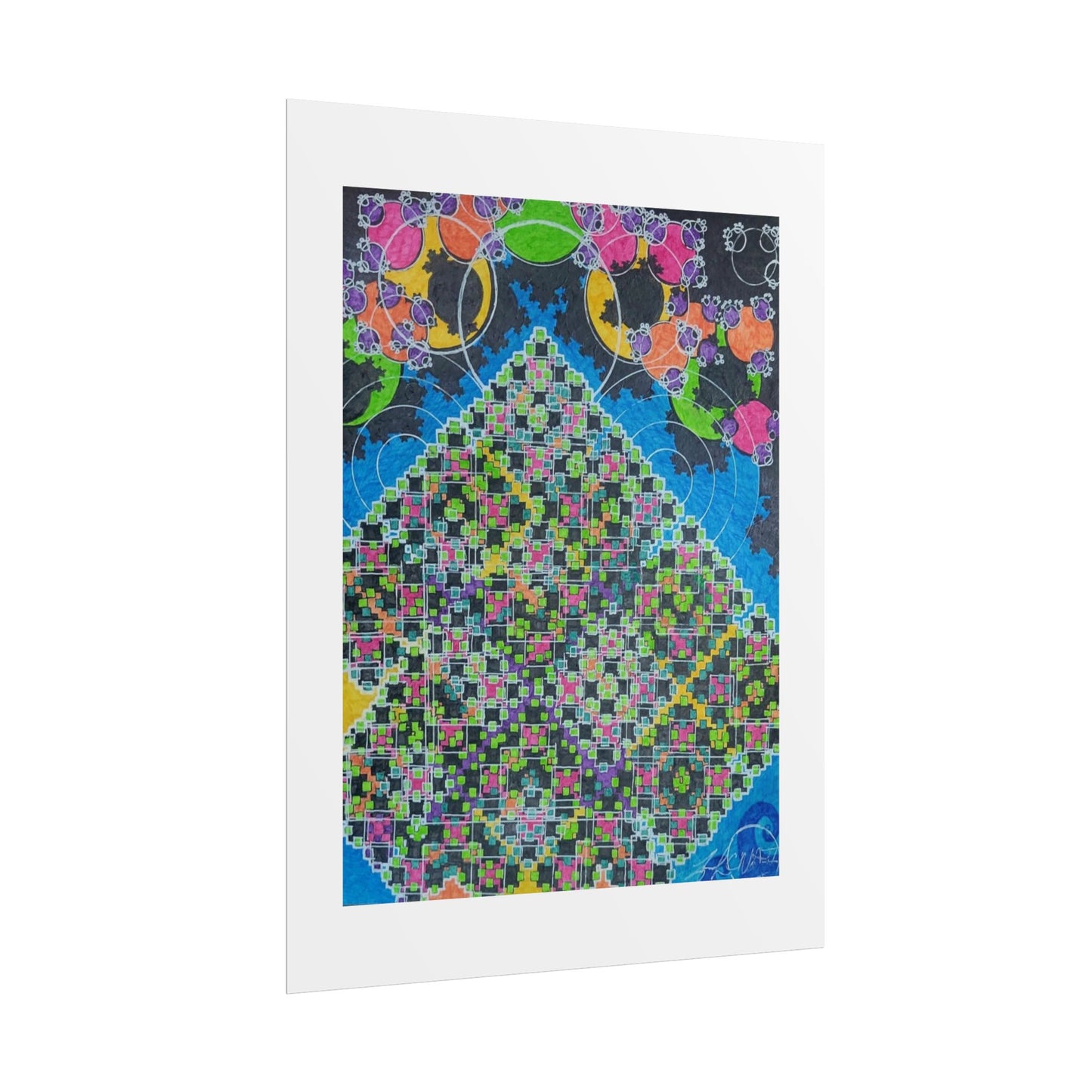 "Fractal Dream" Poster of Artwork by Mississippi artist Frank Noto a.k.a. "Noto the Artist".   This is a print of the original hand drawn artwork.