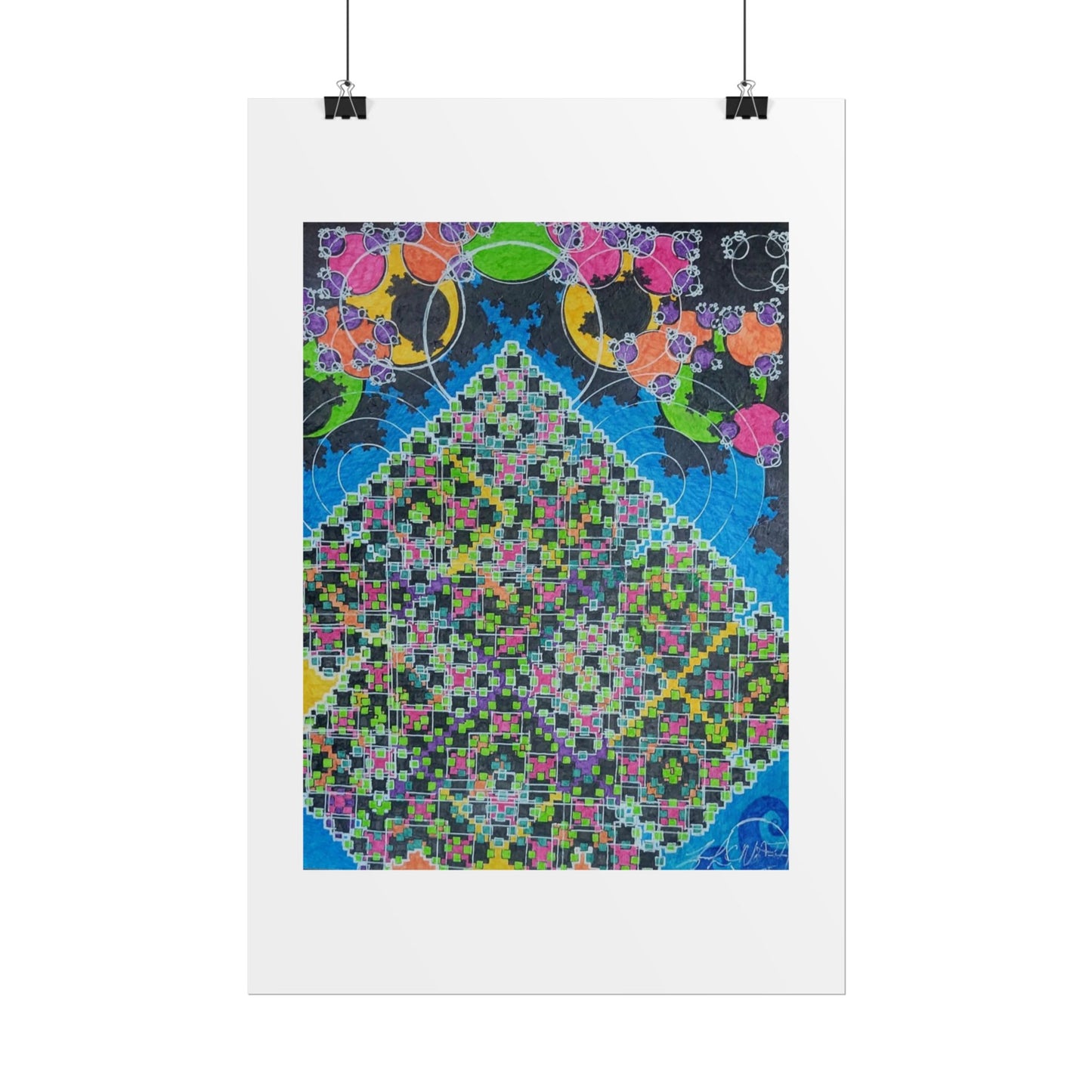 "Fractal Dream" Poster of Artwork by Mississippi artist Frank Noto a.k.a. "Noto the Artist".   This is a print of the original hand drawn artwork.