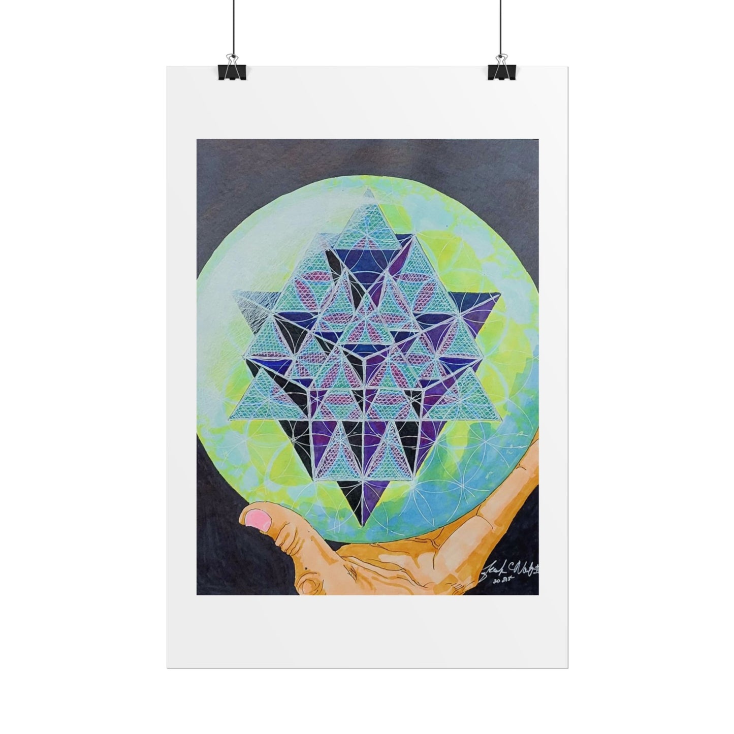 "The Orb" Poster print of artwork by Mississippi artist Frank Noto aka "Noto the Artist".  This is a print of the original hand drawn artwork.