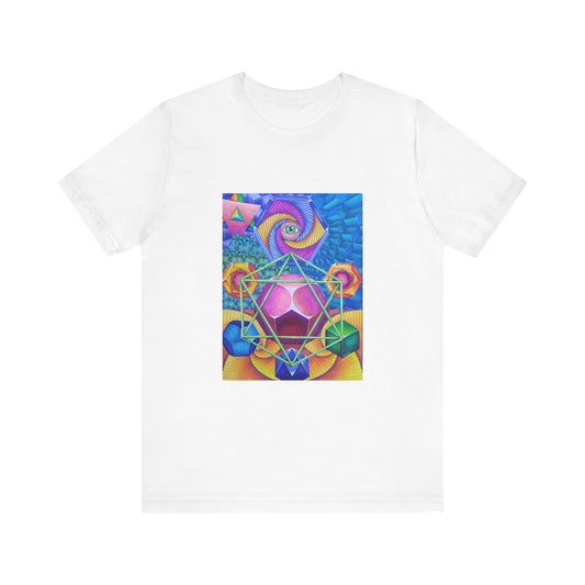 " The Lattice" tshirt. original artwork illustrated by Noto the Artist. Vibrant Graphic Tee, Colorful Art T-Shirt for Creative Souls, Gifts for Artists, Festival Wear, Unique Statement Top