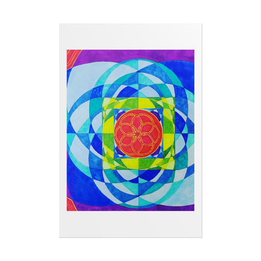 Squared Circle by Frank Noto print poster of original artwork....