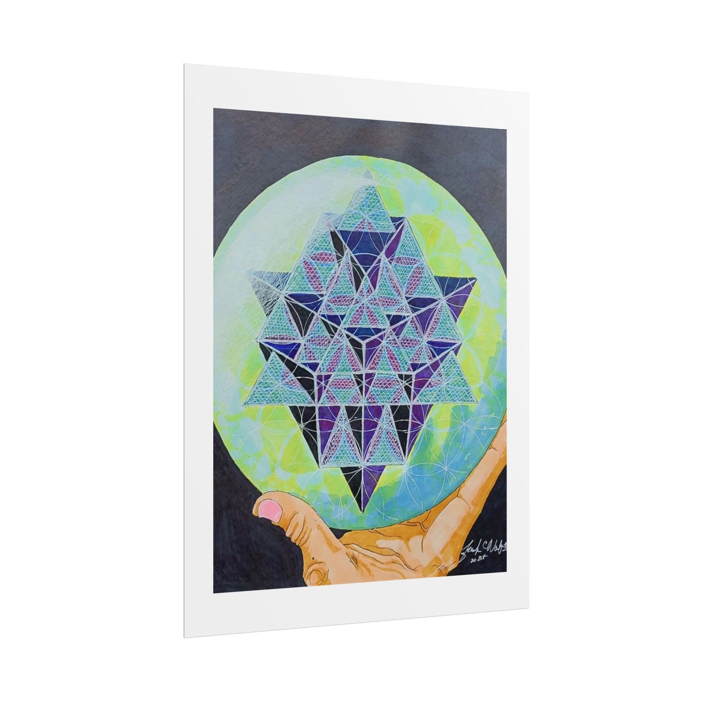 "The Orb" Poster print of artwork by Mississippi artist Frank Noto aka "Noto the Artist".  This is a print of the original hand drawn artwork.