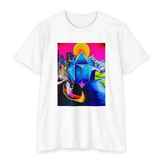 "create your world" Tshirt with artwork by Noto the artistVibrant Graphic T-Shirt with Dreamy Landscape Design, Unisex Tee for Everyday Wear, Perfect for Gift Giving, Casual Outfits, Art Enthusiasts
