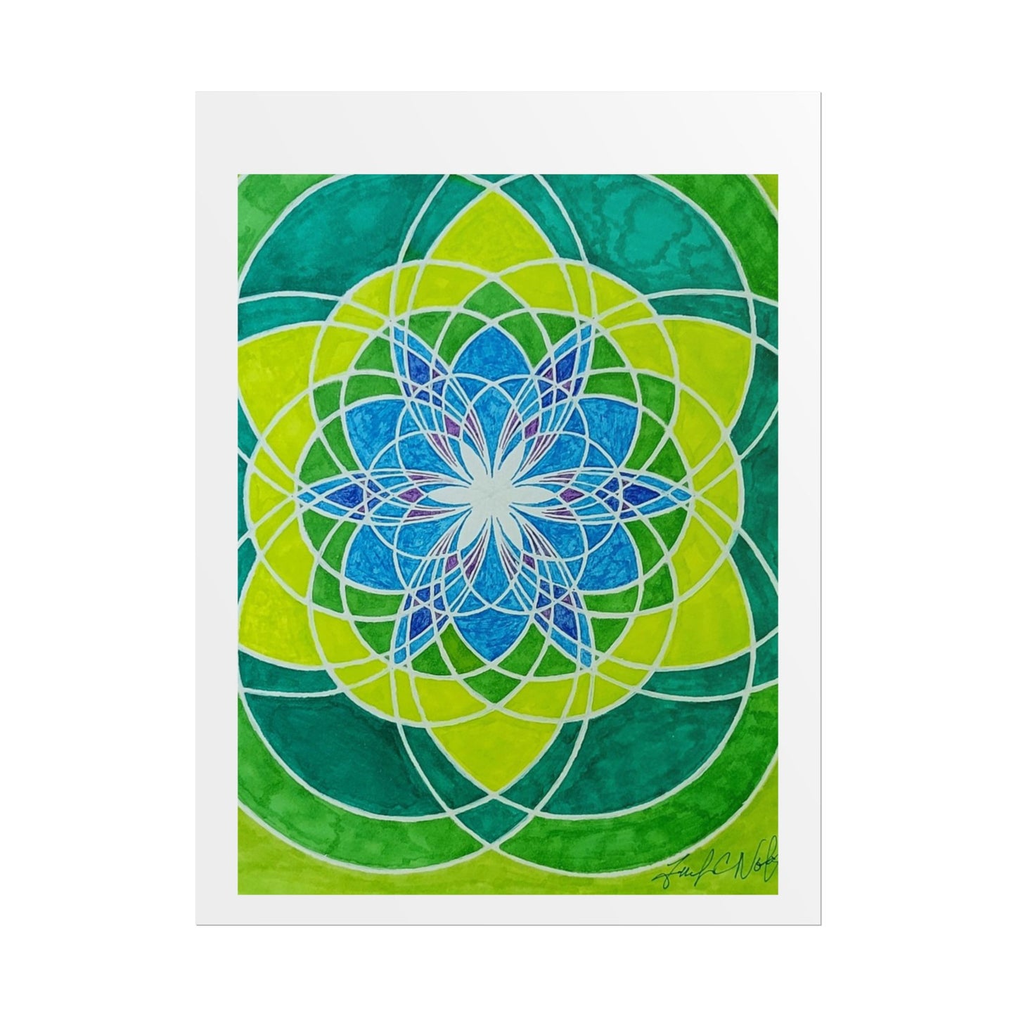 "Seed of Life" Poster print of artwork by Mississippi artist Frank Noto aka "Noto the Artist"