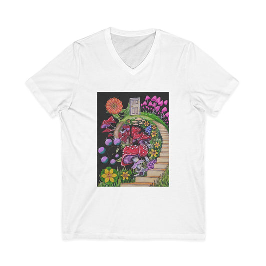 "Paths and Doorways" illustrated by Noto the Artist on V Neck tshirt. Colorful Art V-Neck Tee - Creative Graphic Tee, Unique Gift for Art Lovers, Spring Fashion, Comfortable Casual Wear, Perfect for Any [...]