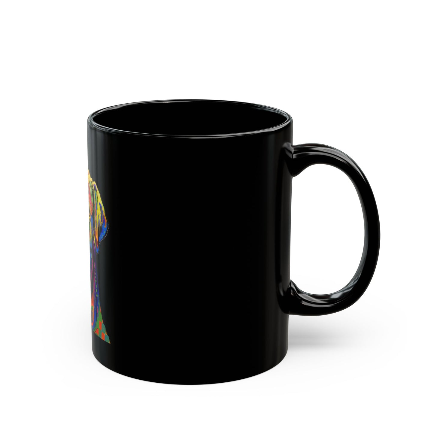 "Rainbow Lab" mug featuring artwork by Noto the Artist. Vibrant Dog Art Mug, Colorful Pet Lover Gift, Unique Dog Owner Mug, Dog Lover's Coffee Cup, Ideal for Birthdays & Holidays