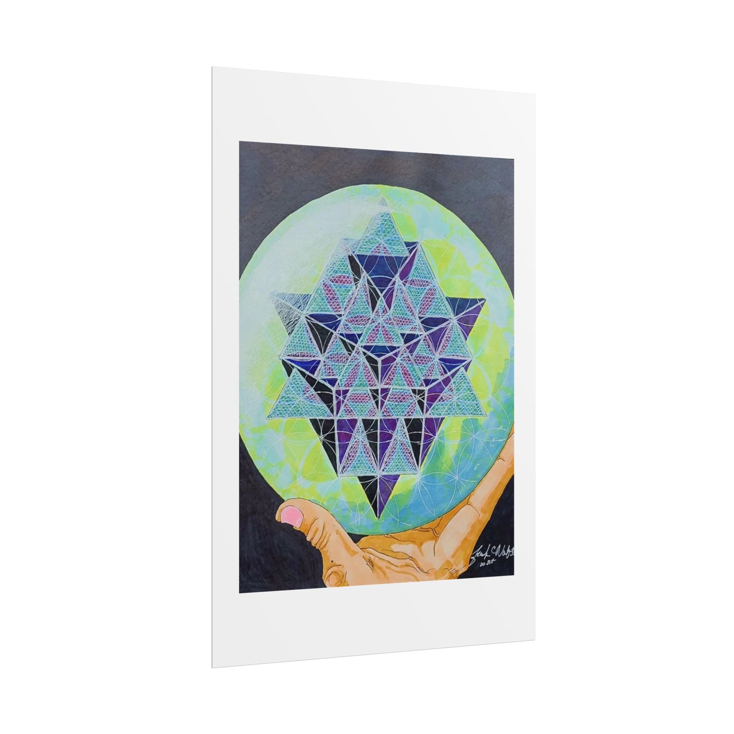 "The Orb" Poster print of artwork by Mississippi artist Frank Noto aka "Noto the Artist".  This is a print of the original hand drawn artwork.