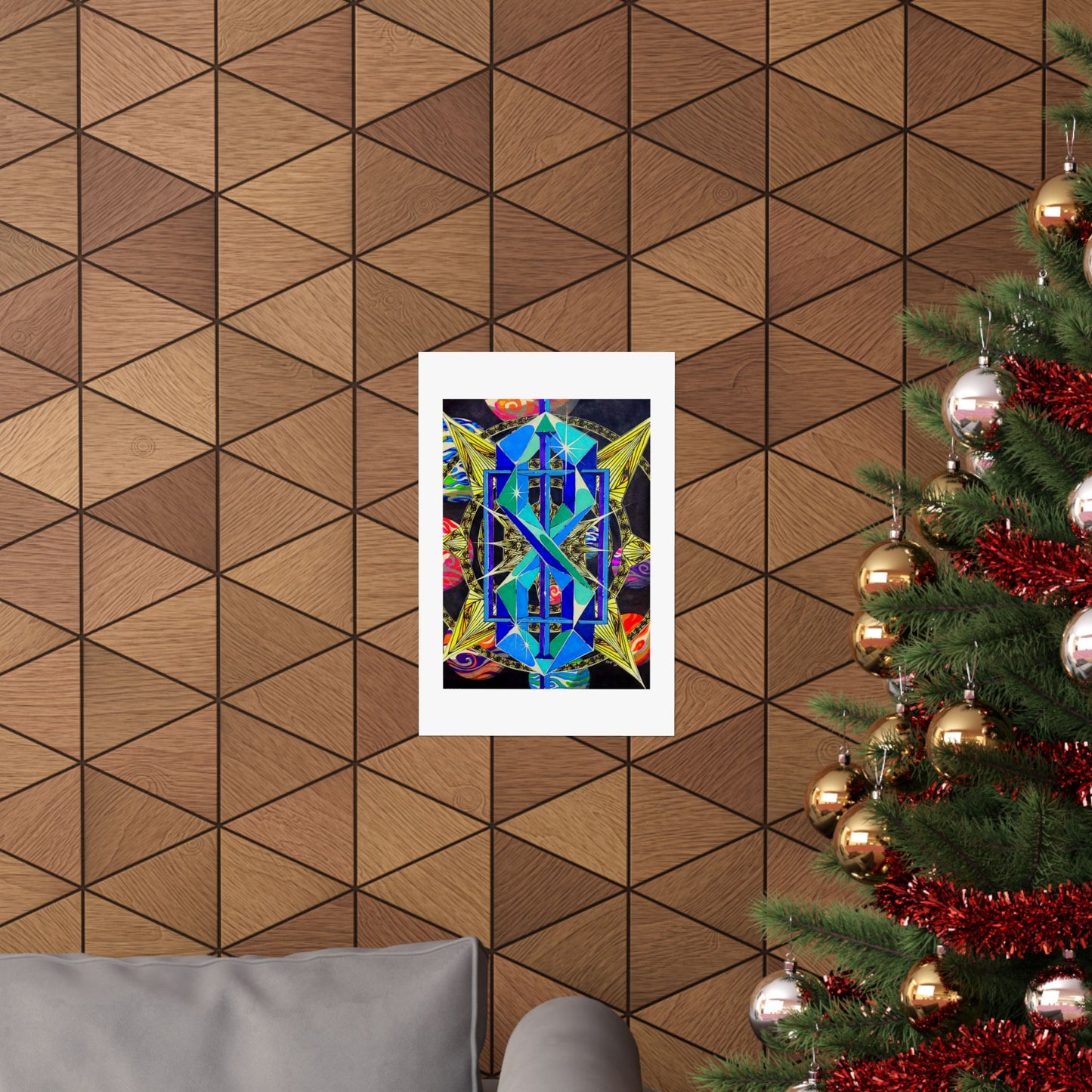 "Infinity" poster print of artwork hand illustrated by Noto the artist.  Vibrant Geometric Art Poster, Colorful Wall Decor, Abstract Home Decoration, Modern Art Print, Unique Gift for Art Lovers