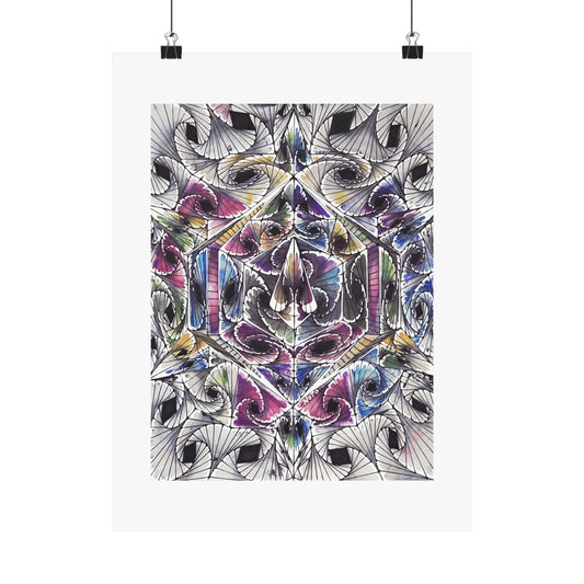 "Waves of Reality" poster print. Artistic Matte Vertical Posters | Colorful Wall Art Decor, Mandala Prints, Home Aesthetics, Zen Room Decor, Unique Gift Ideas