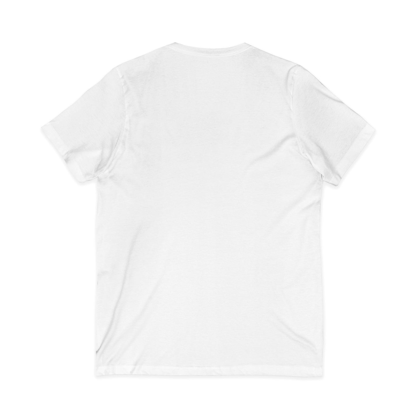 "Particle of an Explosion of Nature" Botanical Mosaic V-Neck Tee — Geometric Succulent Art T-Shirt