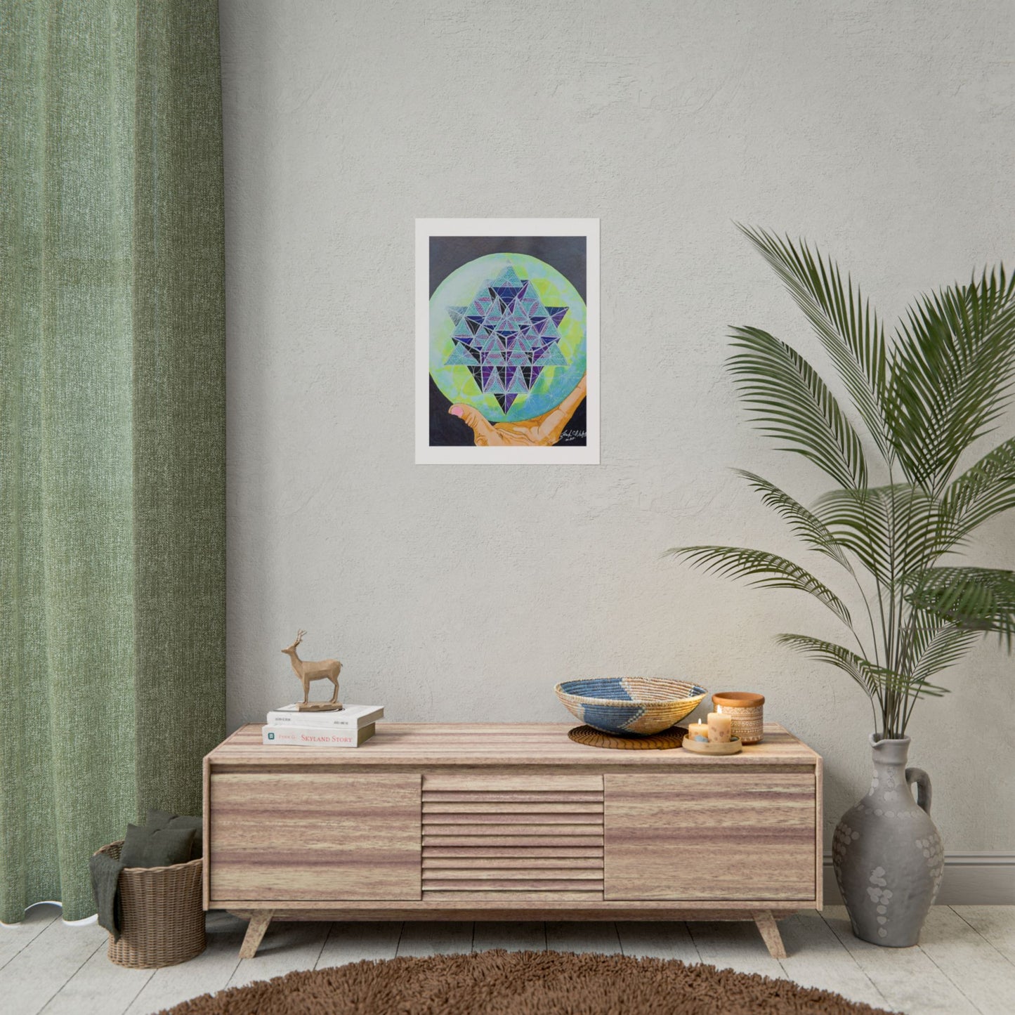 "The Orb" Poster print of artwork by Mississippi artist Frank Noto aka "Noto the Artist".  This is a print of the original hand drawn artwork.