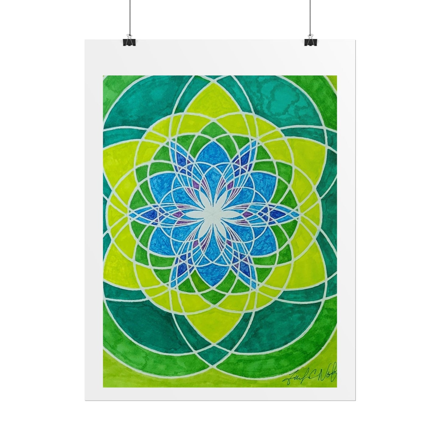 "Seed of Life" Poster print of artwork by Mississippi artist Frank Noto aka "Noto the Artist"
