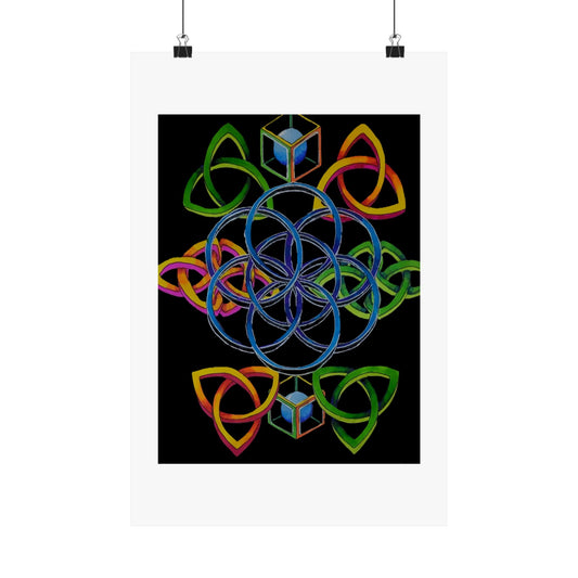 Artwork by Noto the Artist .Vibrant Geometric Wall Art Poster, Colorful Home Decor, Modern Art Print, Bohemian Wall Hanging, Unique Gift Idea