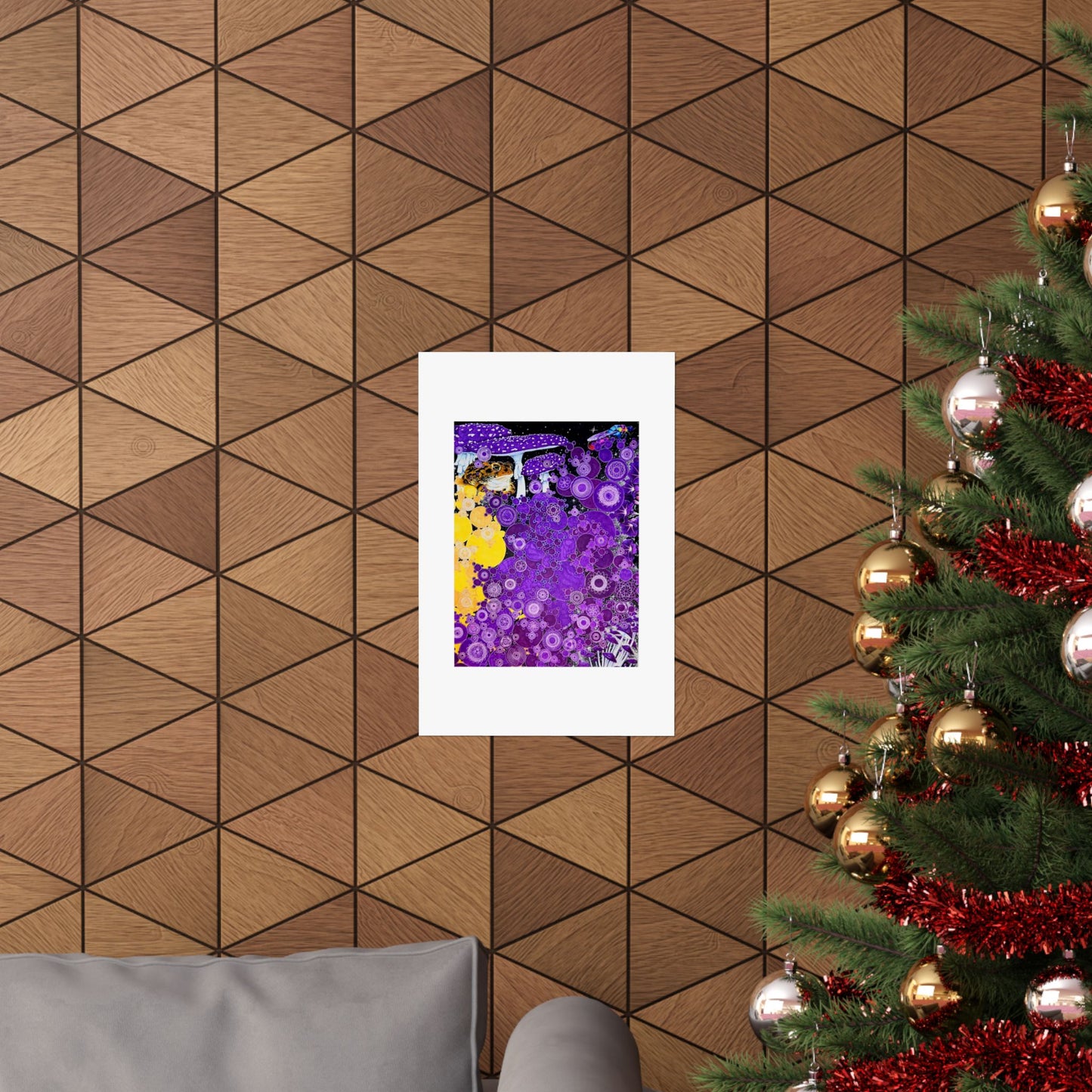 "Atoms of a Toad's World" Abstract Purple Galaxy Poster — Matte Vertical Art Print  Artwork by Noto the Artist