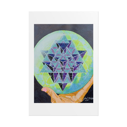 "The Orb" Poster print of artwork by Mississippi artist Frank Noto aka "Noto the Artist".  This is a print of the original hand drawn artwork.