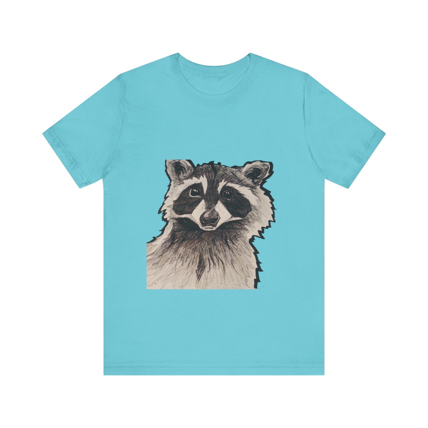 "Nosy Raccoon" illustrated by Noto the Artist. Raccoon Graphic Tee, Unisex Jersey Short Sleeve Shirt, Nature Lover Gift, Casual Wear, Wildlife Appreciation, Eco-Friendly Fashion