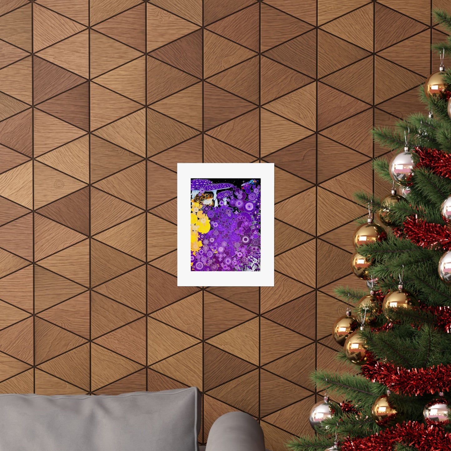 "Atoms of a Toad's World" Abstract Purple Galaxy Poster — Matte Vertical Art Print  Artwork by Noto the Artist