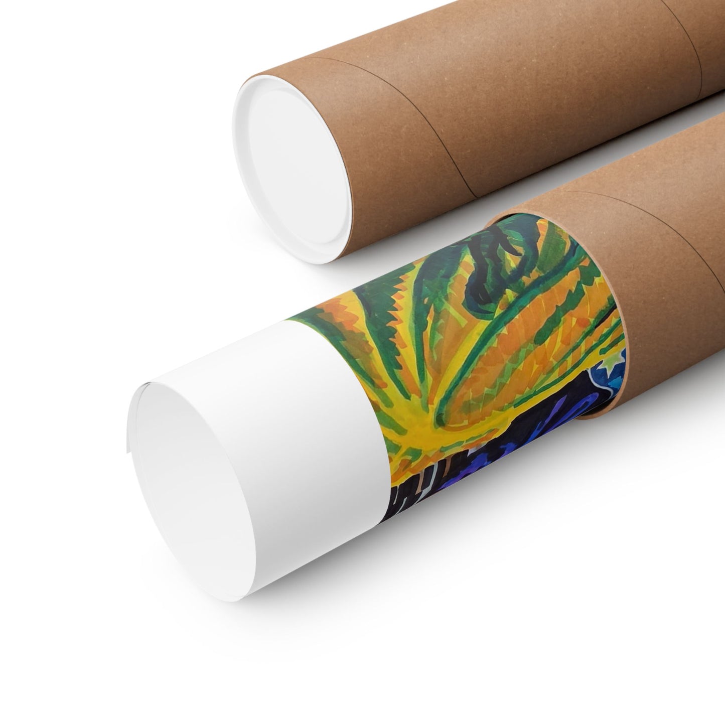 "Terry Harmonica Bean" print by Frank Noto. Blues Guitarist Matte Poster — Colorful Musician Wall Art