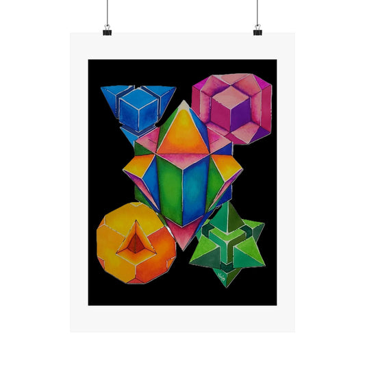 "Colors Merge" artwork by Noto the Artist. Vibrant Geometric Wall Art Poster, Colorful Abstract Decor, Modern Home Aesthetic, Unique Gift for Art Lovers, Stylish Room Decoration