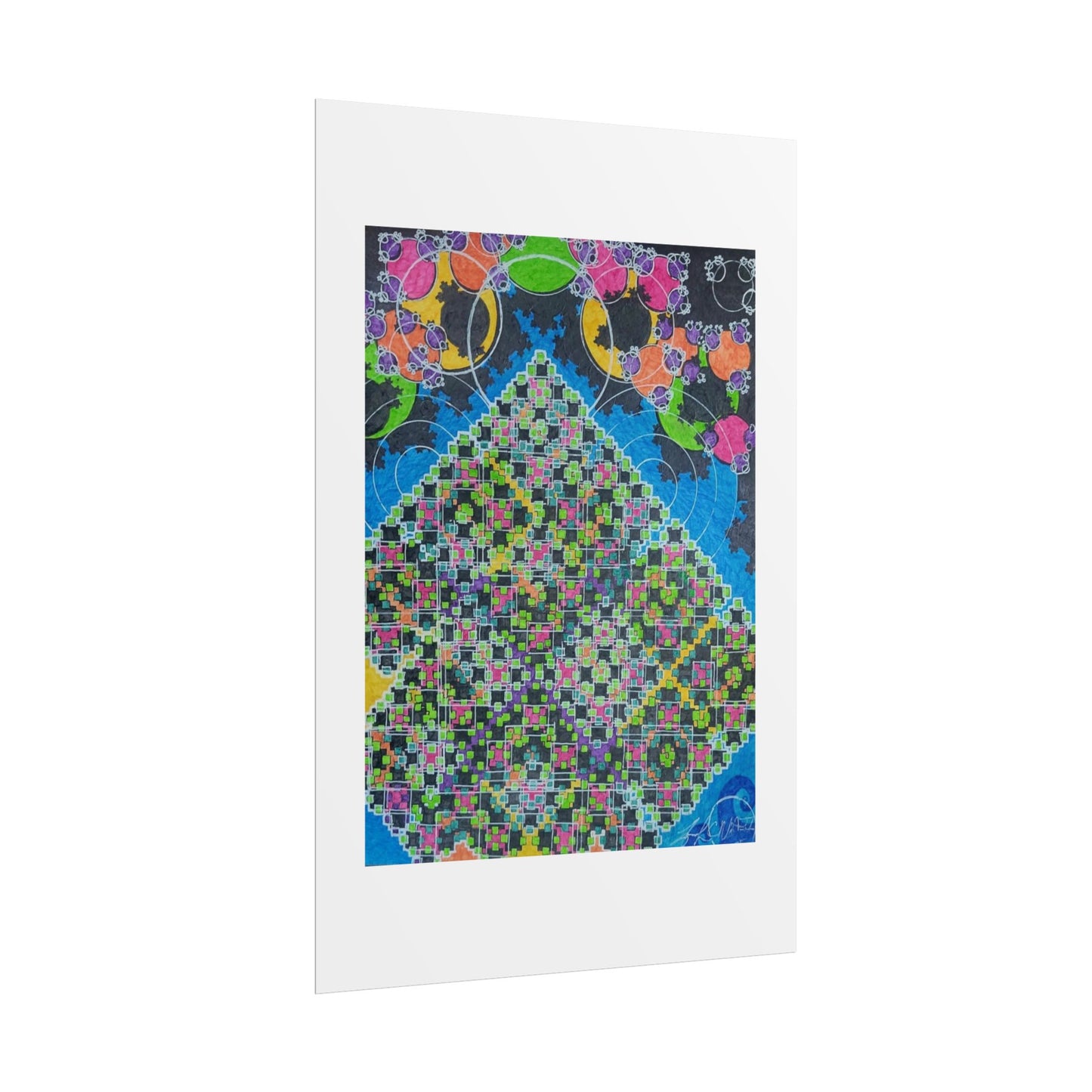 "Fractal Dream" Poster of Artwork by Mississippi artist Frank Noto a.k.a. "Noto the Artist".   This is a print of the original hand drawn artwork.
