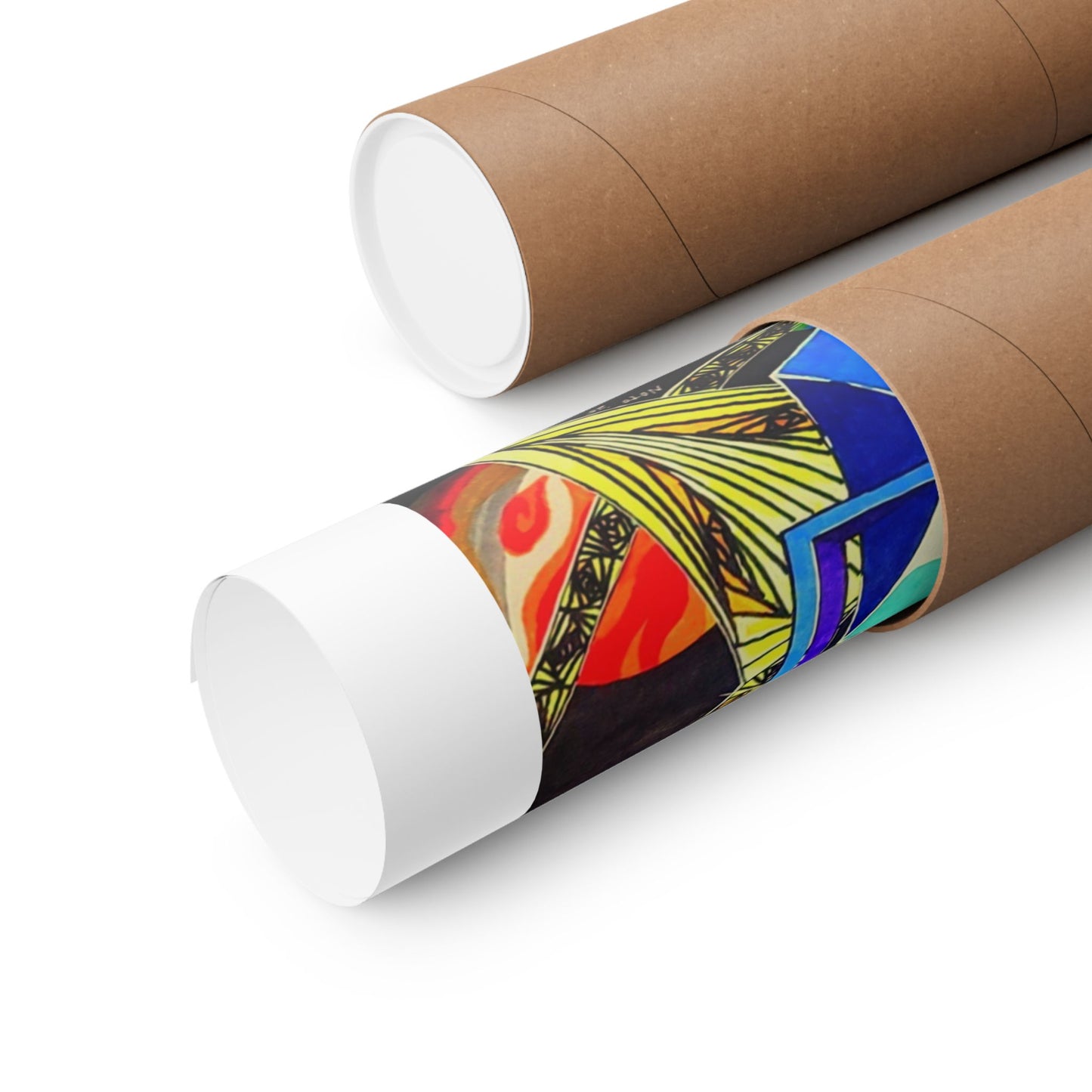 "Infinity" poster print of artwork hand illustrated by Noto the artist.  Vibrant Geometric Art Poster, Colorful Wall Decor, Abstract Home Decoration, Modern Art Print, Unique Gift for Art Lovers