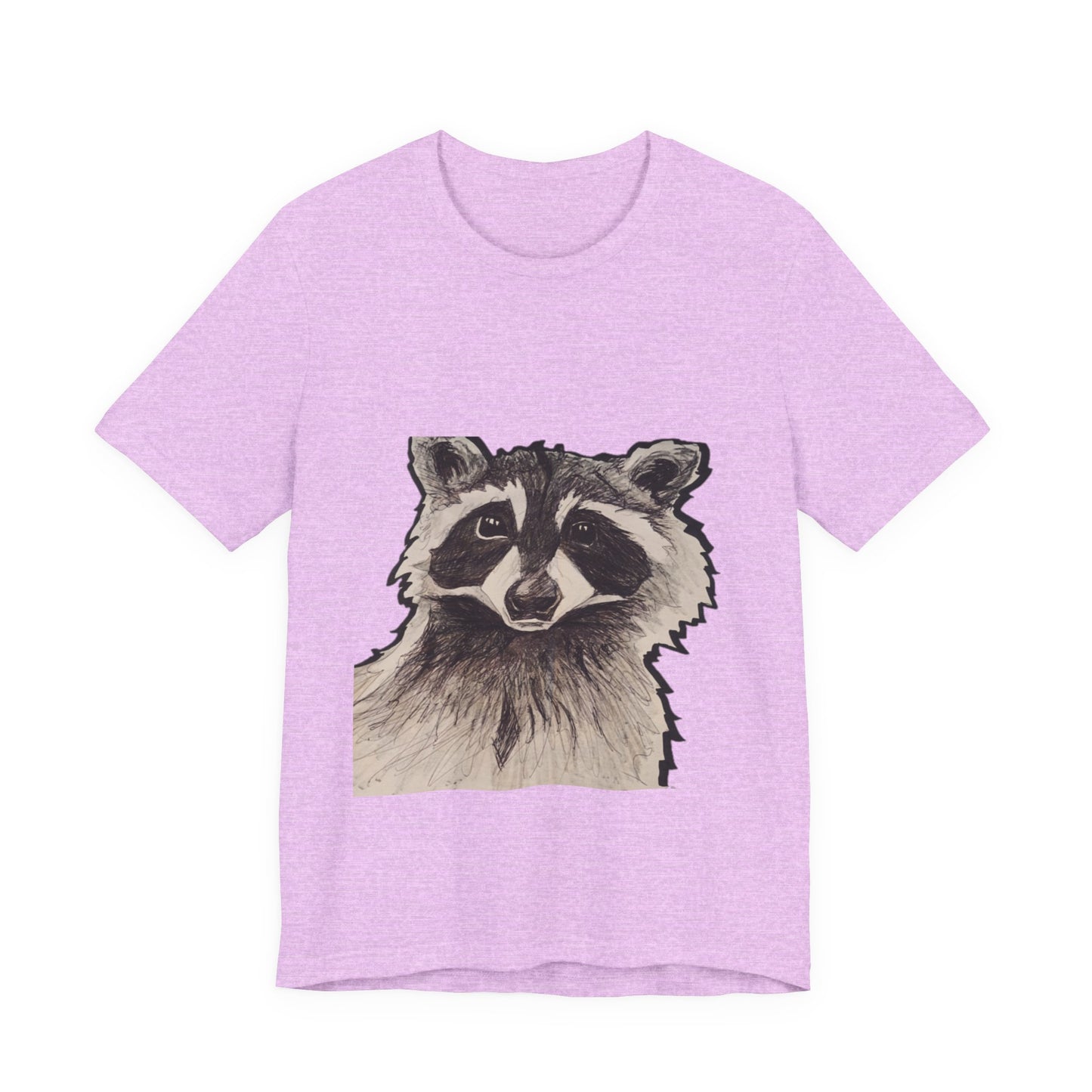 "Nosy Raccoon" illustrated by Noto the Artist. Raccoon Graphic Tee, Unisex Jersey Short Sleeve Shirt, Nature Lover Gift, Casual Wear, Wildlife Appreciation, Eco-Friendly Fashion