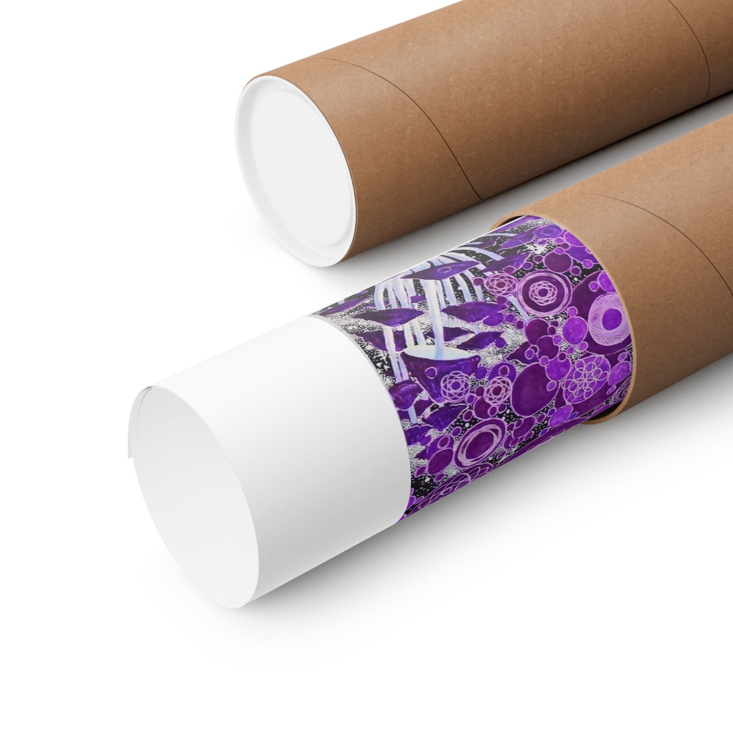 "Atoms of a Toad's World" Abstract Purple Galaxy Poster — Matte Vertical Art Print  Artwork by Noto the Artist