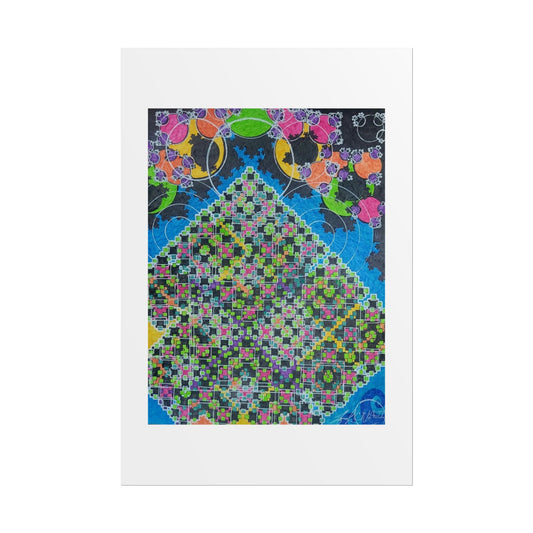 "Fractal Dream" Poster of Artwork by Mississippi artist Frank Noto a.k.a. "Noto the Artist".   This is a print of the original hand drawn artwork.