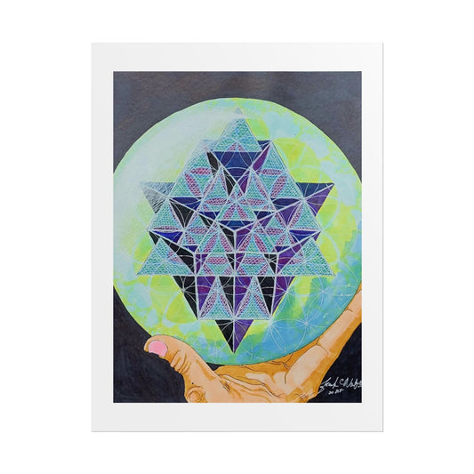 "The Orb" Poster print of artwork by Mississippi artist Frank Noto aka "Noto the Artist".  This is a print of the original hand drawn artwork.